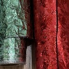 Vintage Christmas 20    Textured Foil Wrapping Paper Rolls- Gold Green Silver Red