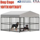 10ftx10ftx6ft Heavy Duty Dog Cage With Roof Large Outdoor Dog Kennel Safety Lock