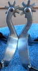 Cowperson Tack Studded Silver bronze Buckle Spur Straps Running P Spurs