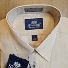 90s Y2k Wrinkle-free Tan Cotton Dress Shirt  nwt 