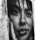    drizzle    Hyper Realistic Charcoal Drawing 100  Original Hand Drawn Signed Ooak