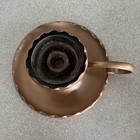 Vintage Gregorian Copper Chamberstick Candle Holder Scalloped Edge Handle Usa