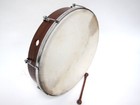 New 18  Bodhran Drum Solid Rosewood Crossbar W  Tunable Goatskin Head