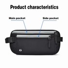 Money Belt Wallet  Rfid Blocking Waist Pouch Travel  Passport Holder Black