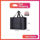 Bodaon 1-pack Insulated Reusable Grocery Shopping Bags  X-large  Black
