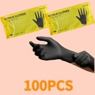 Black Disposable Nitrile Gloves 50 100 200pcs Waterproof Durable Protective