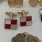 Vintage Men s Cufflinks And Tie Clips Lot 10 Gold Silver Tone Mother Pearl Mixed