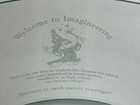 1990 s Welcome To Imagineering Etched Glass Award Desk Plaque Disneyland