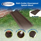 Suncast Outdoor Decorative Rain Gutter Downspout Splash Block  Java  6 Pack 