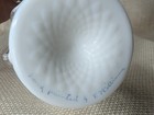 Fenton Art Glass Basket    morning Mist  Ruffled 7 Inch Cottage Core Hand Painted