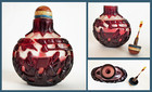 Old  Large Chinese Snuff Bottle Overlay With Scholars Motif