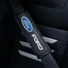 2pcs New Leather Car Seat Belt Shoulder Pads Covers Cushion For Ford Logo Black
