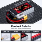 2xzeee 11 4v 120c 4200mah Xt60 3s Shorty Lipo Battery For Rc Heli Airplane Drone