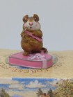 Retired Wee Forest Folk Cupid Mouse Wff M-094 Pink Silver Valentine With Box