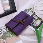 Butterfly Vintage Leather Journal Notebook Refillable Diary Sketchbook Purple