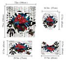 New 1 Set Bathroom Toilet Lid Cover Spider-man Rug Shower Curtain 4pcs Mats