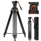 K f Concept 75 2 Inch Video Tripod Fluid Head Heavy Duty Camera Tripod 10kg Load