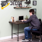Industrial Pipe Desk Leg Set Modern Home Office Table Writing Or Computer Base