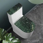 Green Marble Toilet Seat Cover Set Of 2 Elongated Toilet Lid Cover Bathroom Deco