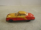Vintage 1950-60 Tin Car Orange   Yellow 2 Door Car Made In Germany 2 5 