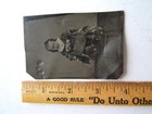 Antique 1 6th Plate Tintype Little Girl W  Bow Highchair Quilt Dark Eyes