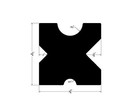  pair  9 75 X 9 75 Arbor Plates 1 5  Thick  Hydraulic H-frame Shop Press  V-cut