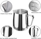 12oz Milk Frothing Pitcher  Stainless Steel Espresso Latte Cup Steaming Pitcher
