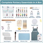 Pottery Kit For Beginners  4 4lbs Air Dry Clay For Adults With Sculpting Tool   