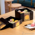Hakuichi Kanazawa Gold Leaf 3 Tier Jubako Box Black Made In Japan