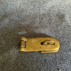 Solid Brass Padlock Hasp  Heavy Duty Door Clasp  Nautical Lock Latch Antique