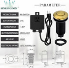 Garbage Disposal Sinktop Air Switch Kit With Long Button brass Made Cover champa