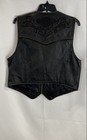 Harley-davidson Womens Vintage Y2k Black Leather Vest Embroidered Biker Xl