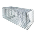 Steel Animal Trap 51 x17 4  X18 9  Large Cage Spring Loaded Pests Rodents Humane
