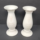 Lenox Wedding Promises Collection Opal Innocence Candlesticks Pair 6 25  White