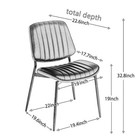 Dining Chairs Set Of 2 Mid-century Modern Upholstered Orange Pu Leather W back