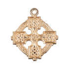 Gold Plated Sterling Silver Eastern Slavic Plain Cross Medal Necklace 24  Chain