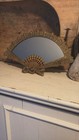 Vintage Brass Fan Mirror