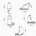 Win 5pcs Cute Cat Shape Cookie Cutter Stainless Steel Fondant Cutter Cake Dec   
