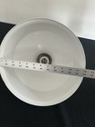 Vintage Wisconsin Dairy Farm Industrial Porcelain Enamel Barn Light     White