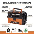 Ridgid 3 Gallon 5 0 Peak Hp Nxt Shop Vac Wet Dry Vacuum With Fine Dust Filter