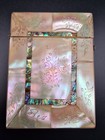 Carved Mother Of Pearl Card Case Antique Victorian Highly Ornate