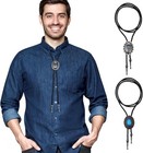 Bolo Tie Wedding Necklace Mens Western Cowboy Necktie Valentines Gift