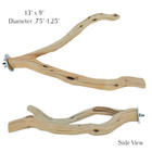 Large Manzanita Parrot Perch 13 x 9    Diameter   75 -1 25    1005-bp5