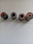 4 Wooden Spools Of Thread 2 Vintage 2 Antique 1904 coats   Clark  Molnlycke smal