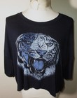 Wild Cat Blue Loose Oversized Top Size M