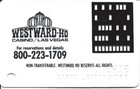 Westward Ho Casino - Las Vegas  Nv - 3rd Issue Slot Card  Smaller Black Box Rev
