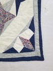 Vintage Handmade Beautiful  circle Of Stars  Pattern Multicolored Quilt 84x81 Cm