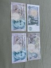 Great Britain Paper Money - One Note Of One Pound And Three Five Pounds