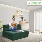 Fold Out Couch Bed Memory Foam Sleeper Chair With 2 Pillows  Queen Size Futon   