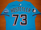 Miami Marlins Bennett Hostetler 2025 Game Used Worn Jersey  north Dakota State 